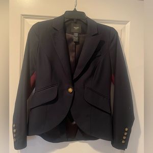Smythe blazer, Size 2, navy/maroon